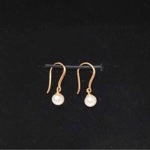 Mejuri Pearl Fish Hook Earrings